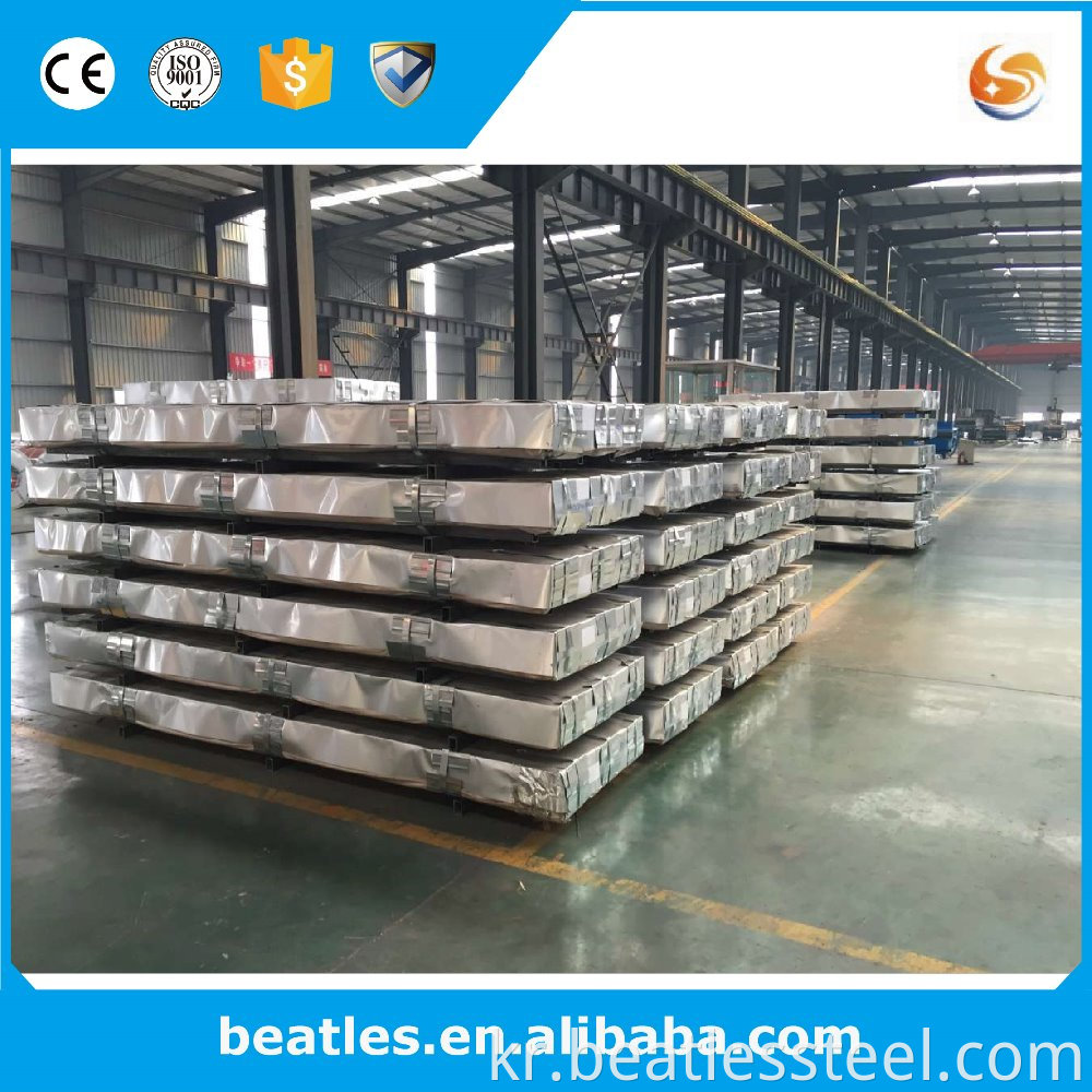 High quality zinc coated steel sheet